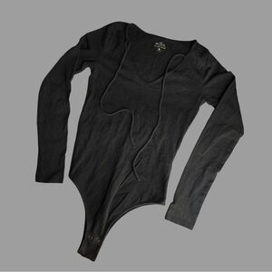Hollister Black Long Sleeve Bodysuit